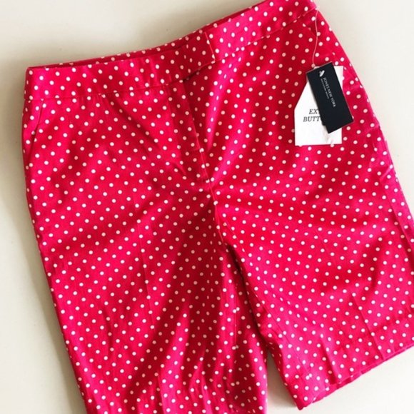 Jones New York Polka Dot Bermuda Shorts Sz 8P - Picture 2 of 8